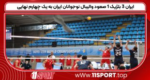 ایران ۳ بلژیک ۱ صعود والیبال نوجوانان ایران به یک چهارم نهایی