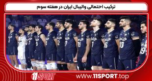 ترکیب احتمالی والیبال ایران در هفته سوم