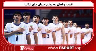 نتیجه والیبال نوجوانان جهان ایران ایتالیا
