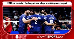 تیم های صعود کننده به مرحله نیمه نهایی والیبال لیگ ملت ها ۲۰۲۵
