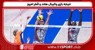 نتیجه بازی والیبال هلند و قطر امروز