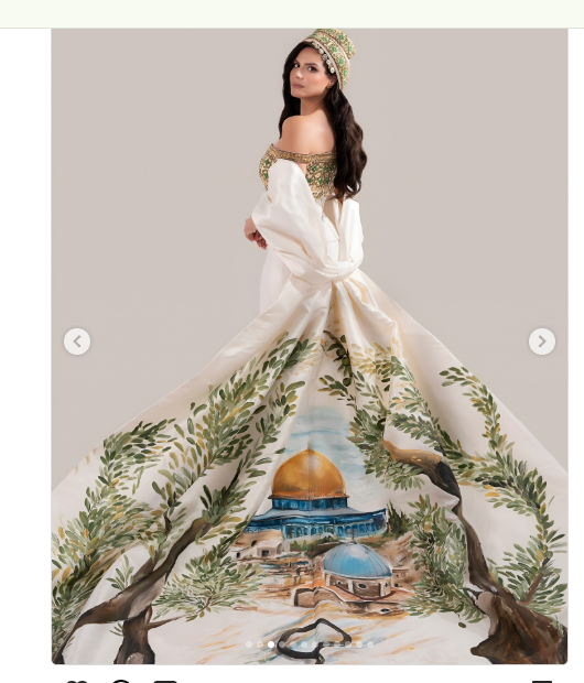 لباس ملی نمادین نادین ایوب در رقابت جهانی