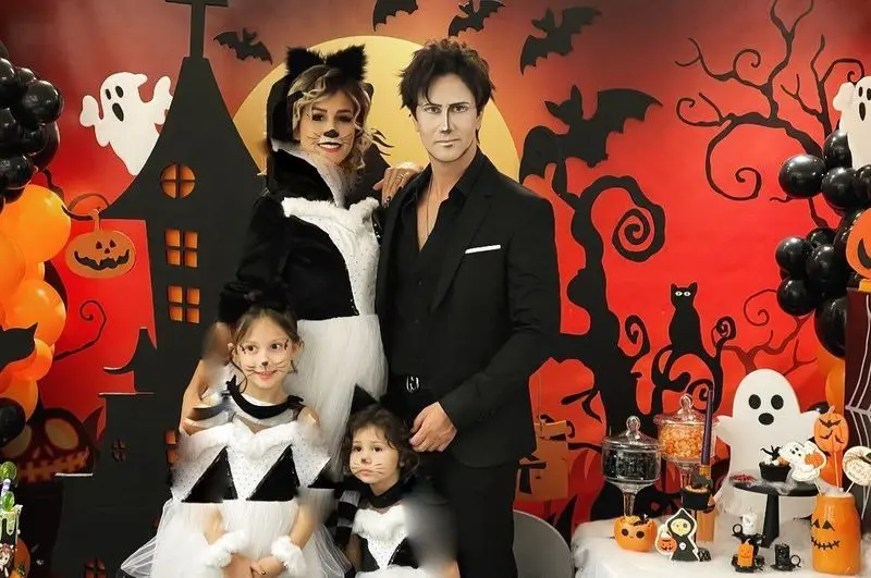  هالووین شاهرخ استخری و همسرش