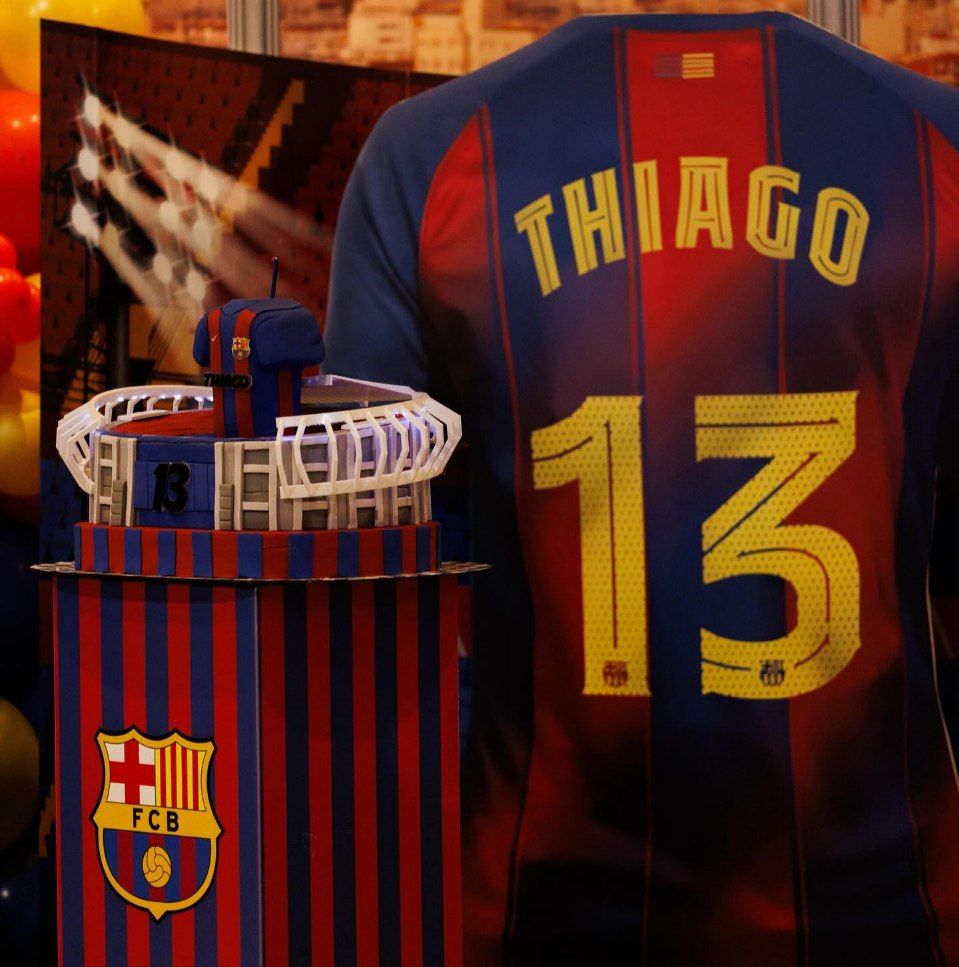 تولد ۱۳ سالگی تیاگو مسی با یاد بارسلونا  تولد ۱۳ سالگی تیاگو مسی با یاد بارسلونا