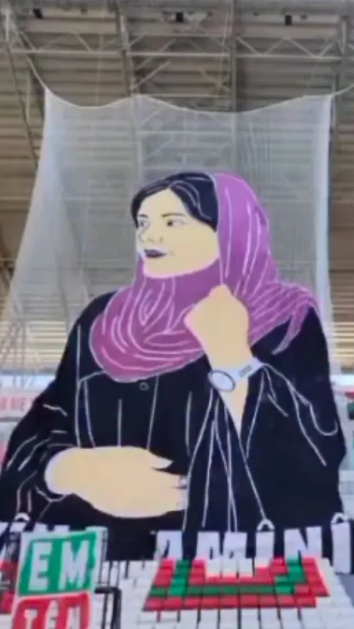 نمایش تصویر مهسا امینی در لیگ فوتبال زنان ترکیه