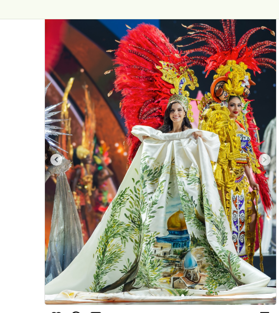 تاج و ردای نادین ایوب پیام صلح را منتقل کرد