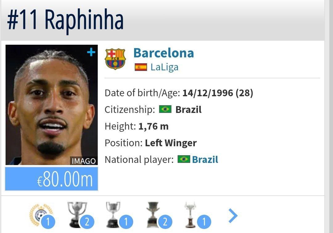 رافینیا با ۱۰ میلیون یورو کمتر ارزشگذاری شد رافینیا با ۱۰ میلیون یورو کمتر ارزشگذاری شد