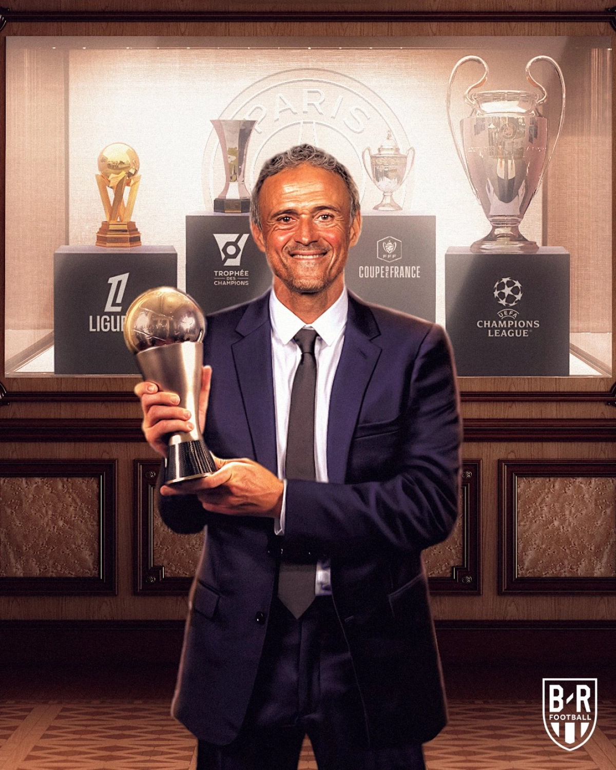 انریکه جایزه بهترین مربی جهان را از فیفا گرفت