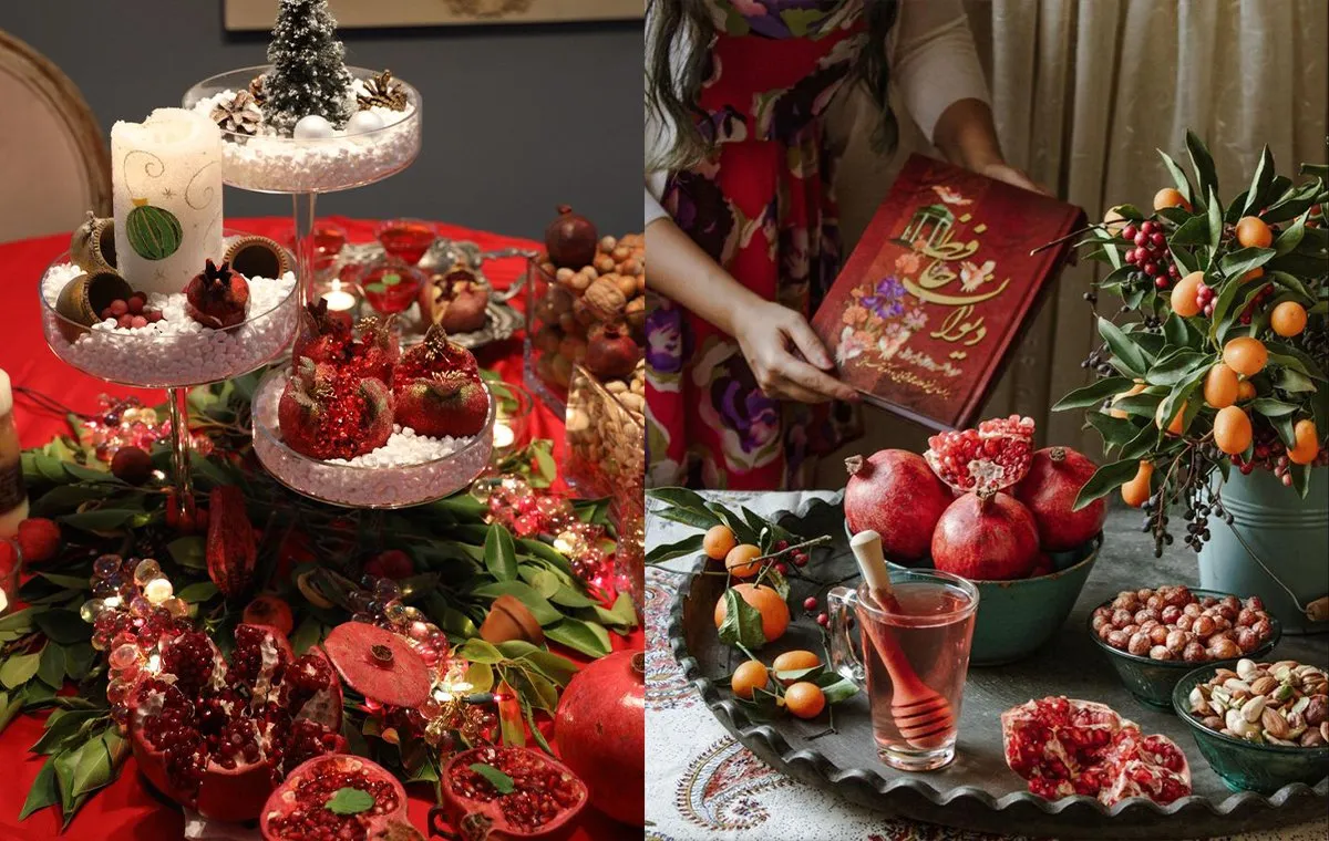 ایده تزئین میز یلدایی ایده تزئین میز یلدایی