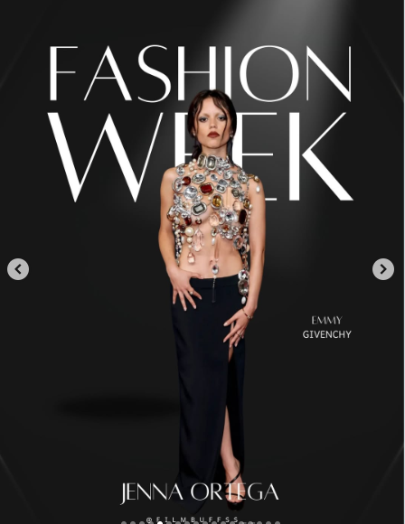 جنا اورتگا گوت مدرن و خاص روی فرش قرمز جنا اورتگا گوت مدرن و خاص روی فرش قرمز